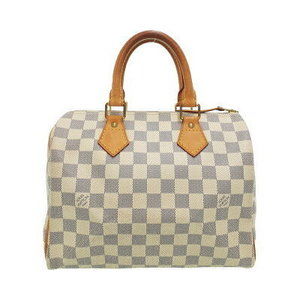 Louis Vuitton Damier Azur White Speedy Handbag